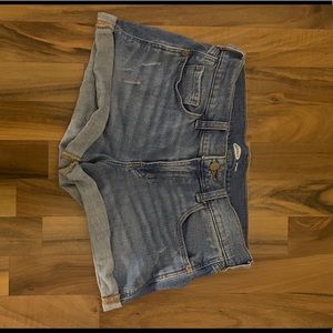 Old navy. Blue denim shorts. High waisted